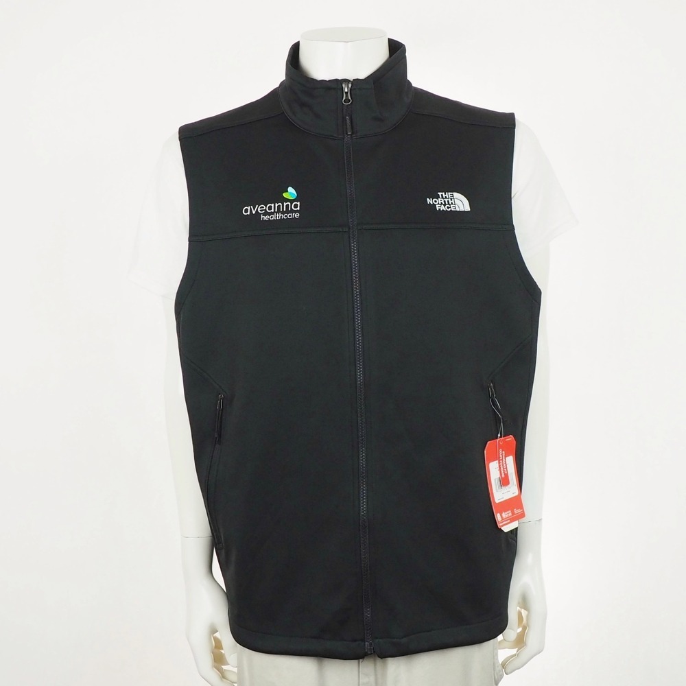 New The North Face Apex Canyonwall Fleece Jacket Vest Mens XL Black Windwall